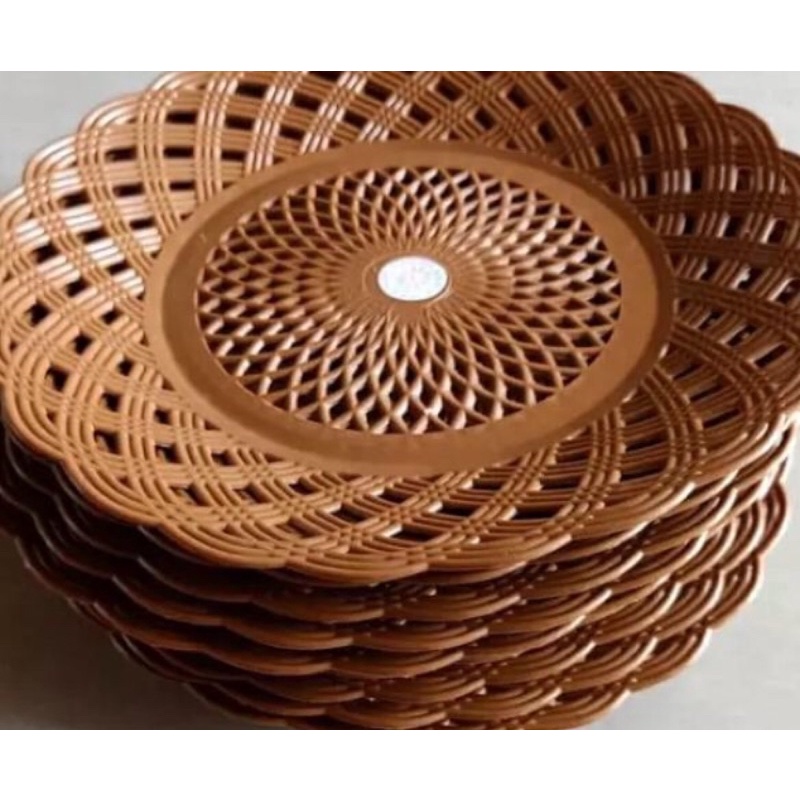 Piring Anyam Rotan Plastik Merk pacific