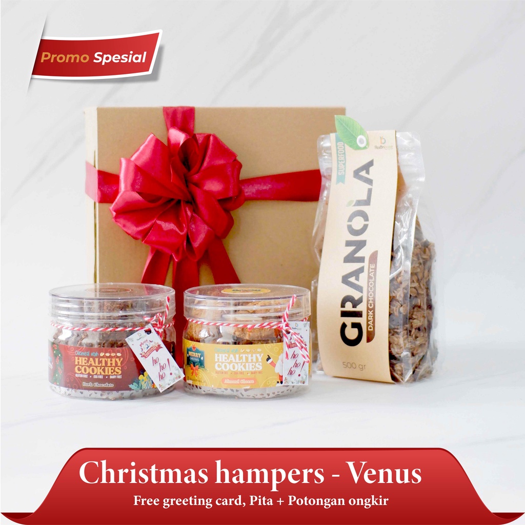 

[Termurah] Gift Natal/ Tahun Baru VENUS Hampers HEALTHY OATMEAL COOKIES kado murah estetik, parcel natal, unik