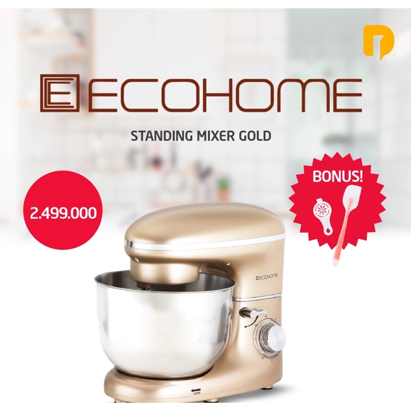 Mixer Stand Berkualitas brand Ecohome/ Ecohome Stand Mixer Gold & Silver