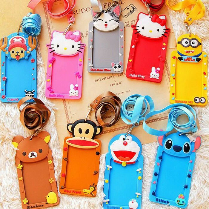 

Gantungan Kartu ID Name Card Silikon Motif Kartun Name Tag Holder
