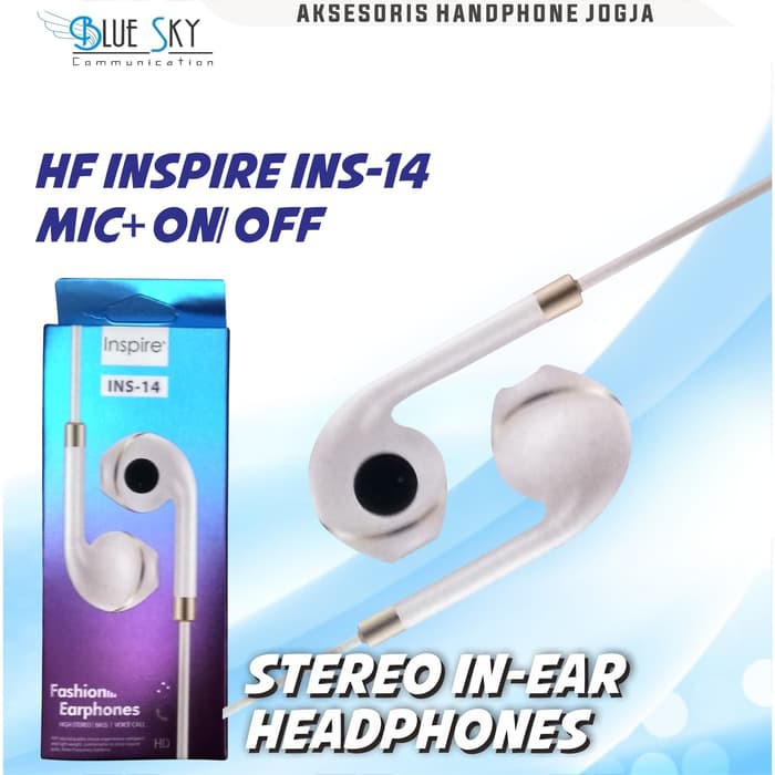 HANDSFREE HEADSET EARPHONE INSPIRE INS-14 MIC ON/OFF