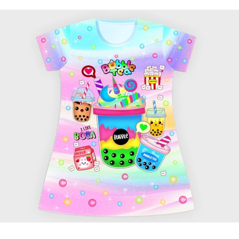 [BeH ㊑] Dress anak perempuan daster anak perempuan daster printing anak BOBA /Keren abisss