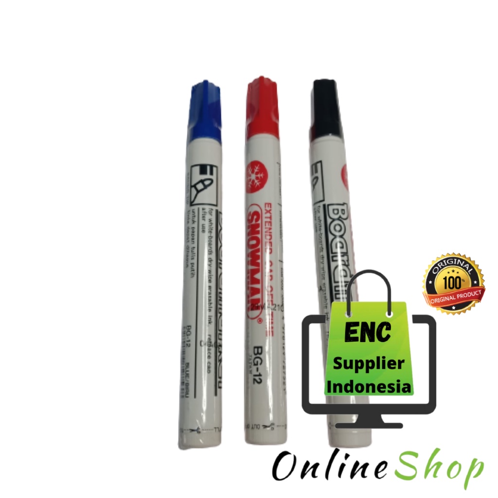 

RB snowman 6 buah Spidol whiteboard marker snowman bg12 whiteboard papan tulis bg12 per 6 pcs -
