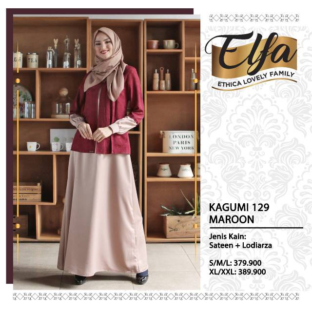 Gamis Pesta Kagumi 129 Sateen
