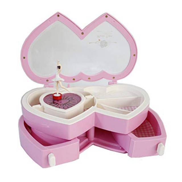 KOTAK MUSIK DOUBLE LOVE PINK KADO ULTAH HADIAH VALENTINE KADO UNIK CANTIK MUSIC BOX PAJANGAN MURAH
