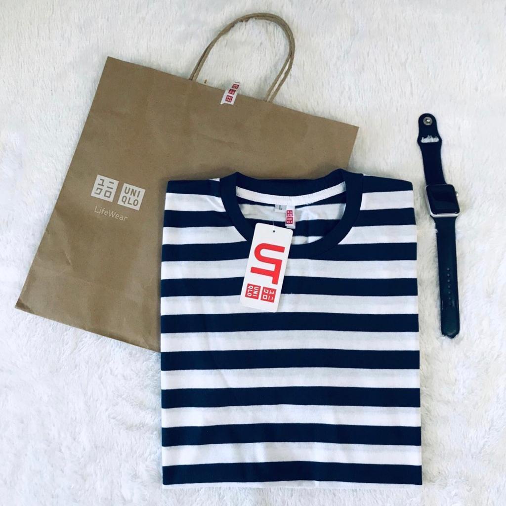 KAOS BELANG STRIPE PRIA DAN WANITA / BAJU KAOS BELANG STRIPE UNIQLO / KAOS BELANG STRIPE WANITA TERB