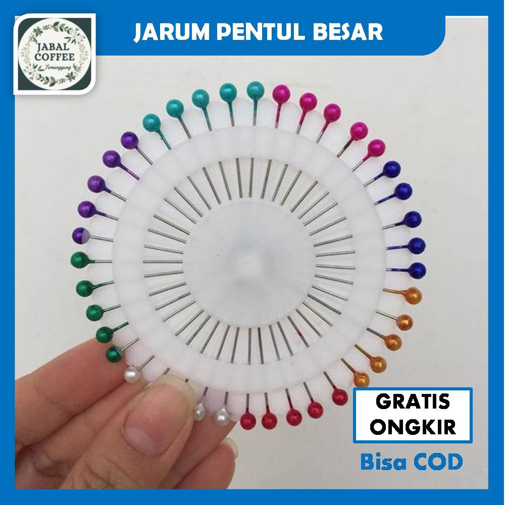 Jarum Pentul Hijab / Jarum Pentul Anti Karat 40 Pc / Jarum Pentul Bulat Warna Warni / Jarum PentulJ6