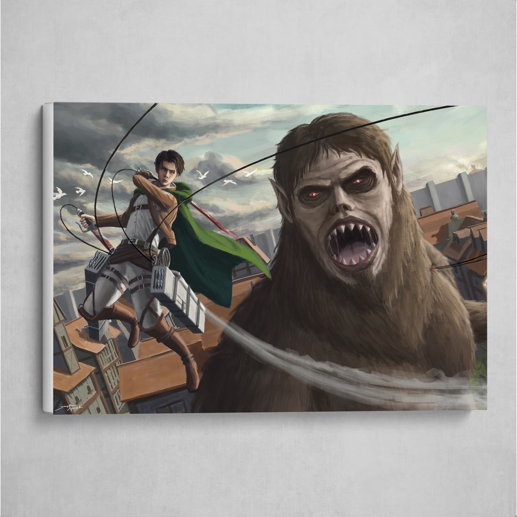 Poster Anime Art Print "Attack on Titan" LEVI ACKERMAN (3:2) Canvas