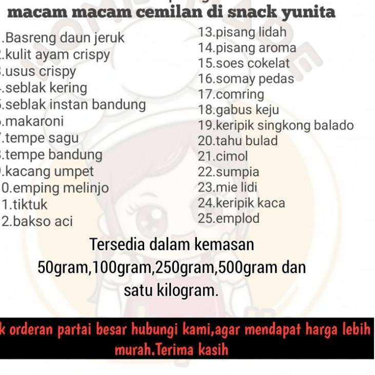 

ㆅ Usus crispy gurih pedas daun jeruk 500 gram NEW 3487 ❖