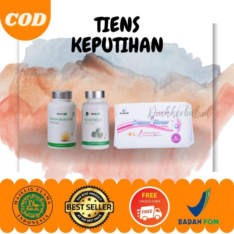 TIENS KEPUTIHAN SUPLEMEN HERBAL isi Muncord Nonitrend dan Airiz Panty Liner