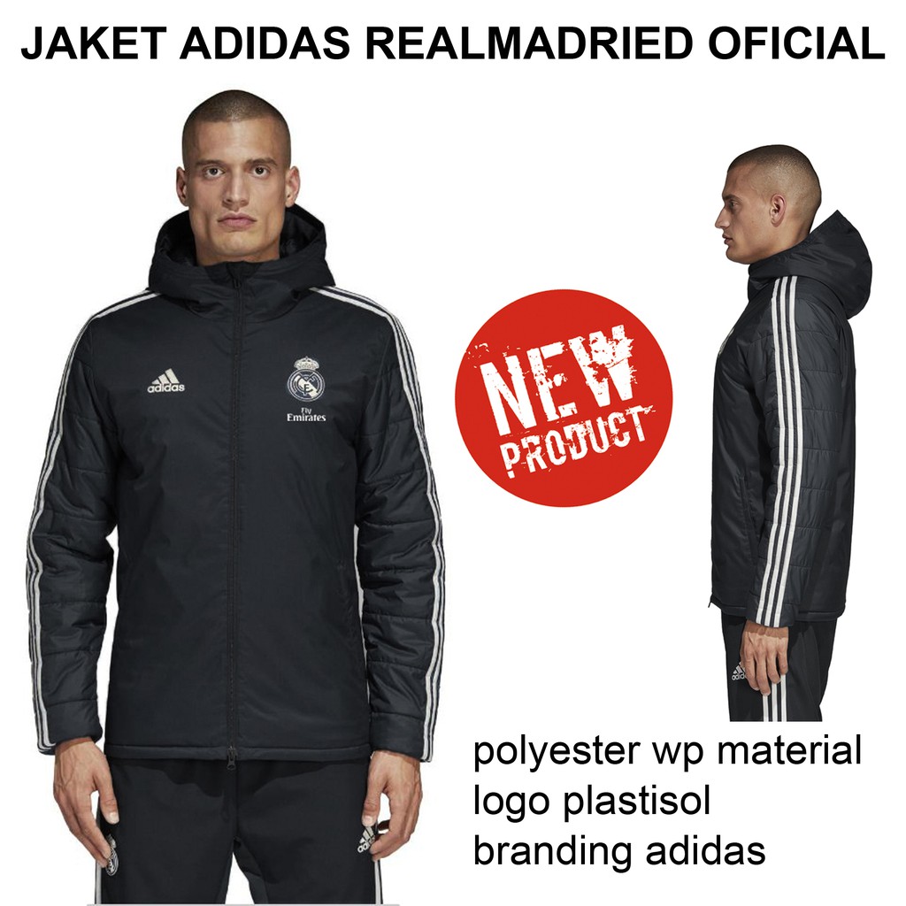 Jaket WaterProof Real Madrid Official / Jaket Madrid / Jaket Anti Air