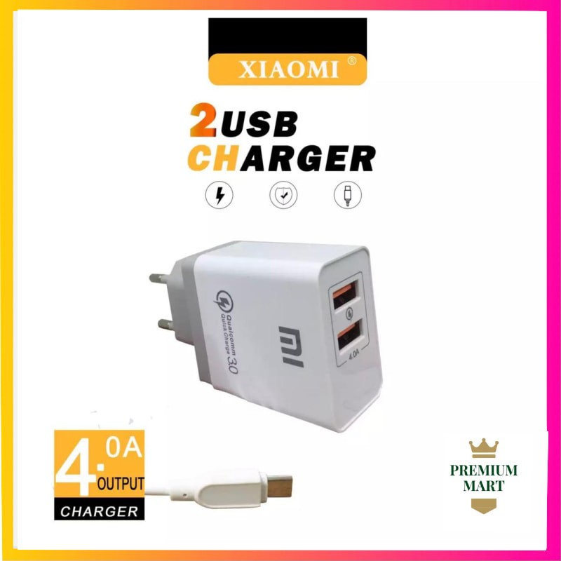 Charger casan 2usb 4A Samsung, Xiaomi, Oppo, Vivo 2 usb  4.0A Charger Casan Oppo [PM]