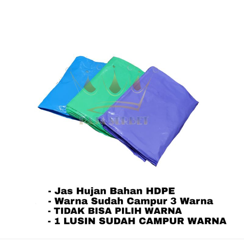 1 LUSIN (12 Pc)..JAS HUJAN PLASTIK NEW KOALA HDPE/LDPE BAJU CELANA / STELAN