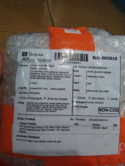 HP Samsung Galaxy S10 Plus S10+ Resmi SEIN Original Dual