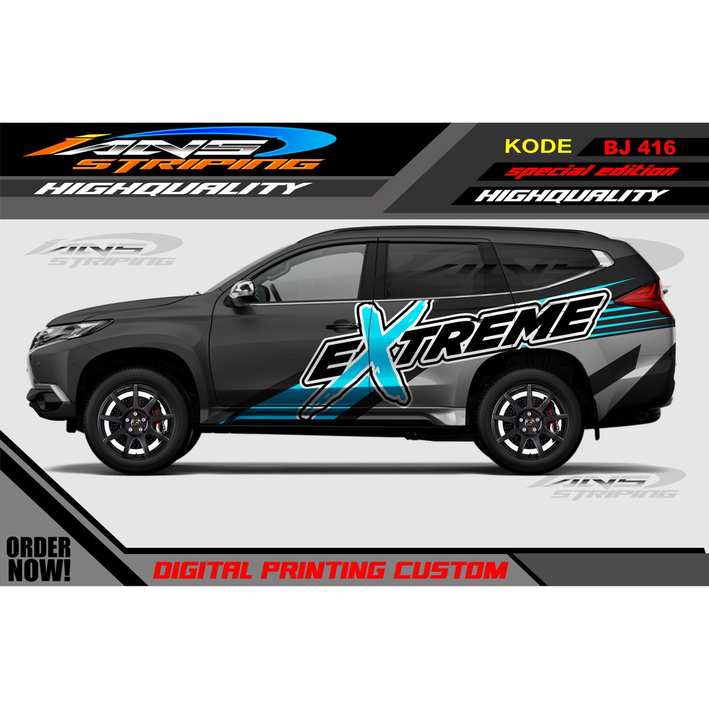 DECAL STICKER MOBIL PAJERO FORTUNER / STIKER MOBIL / VARIASI STIKER PAJERO