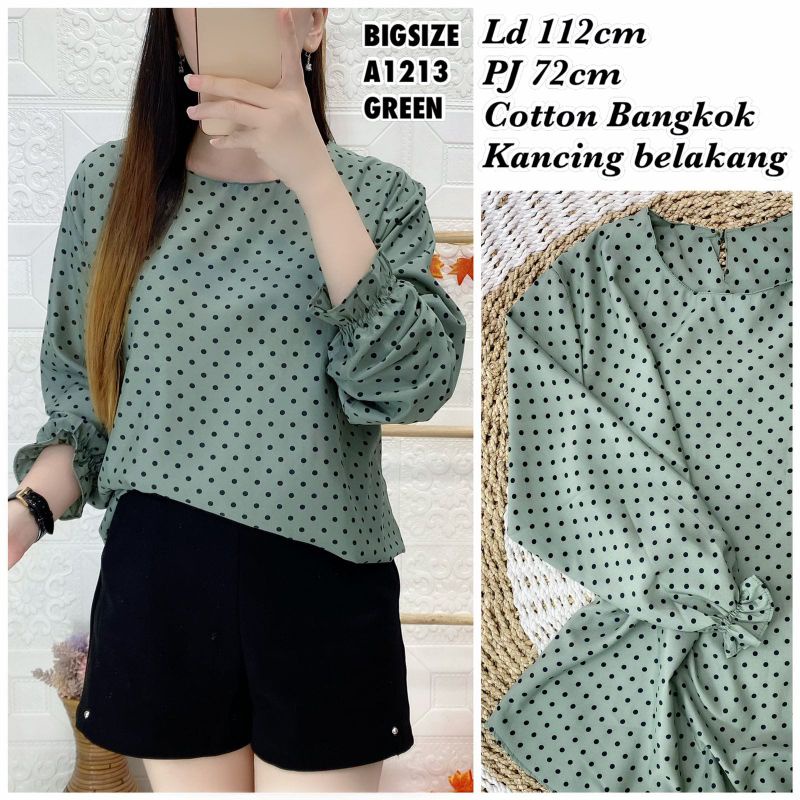 A1213 Blus cotton Bangkok import