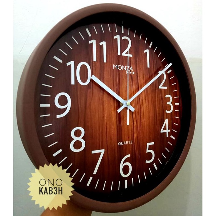 Jam Dinding Tembok Besar Motif Kayu Unik Jam Estetik Diameter 30cm M5MK-3