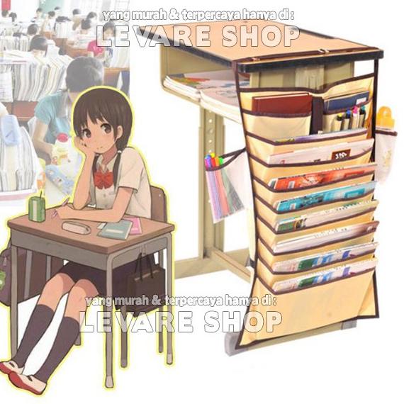 Hanging Table Desk Organizer Rak Gantung Meja Belajar Kantor Buku 0Q6
