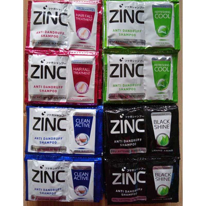 SHAMPOO ZINC ECER SACHET 4 PCS - ALL VARIAN/4PCS BUKAN 1RENCENG