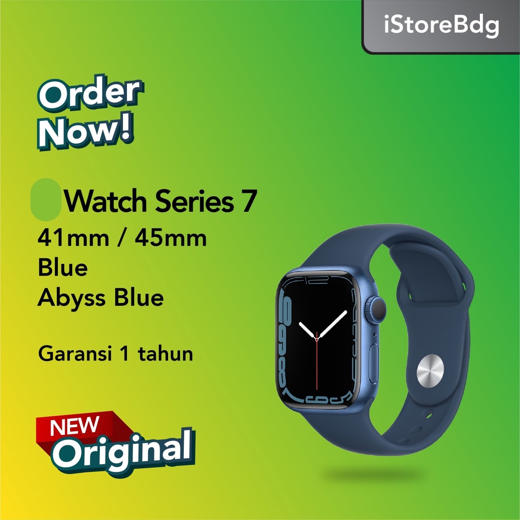 Watch Series 7 41mm 45mm Blue with Abyss Blue Sport Band