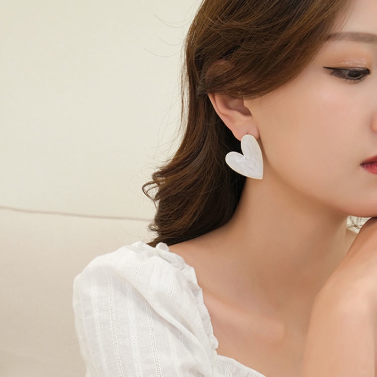 Anting Hati Hijau vintage Elegan Untuk Wanita Aksesoris Telinga Korea