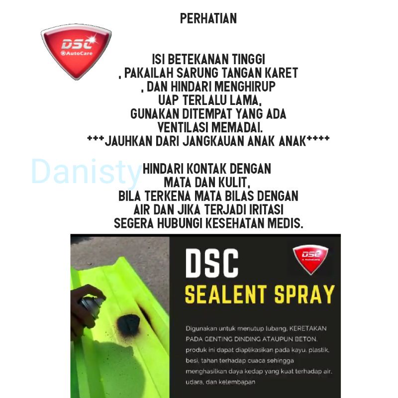 Penambal atap bocor DSC rubber sealant 500 mili anti rembes/waterproof/bak mandi/kolam ikan