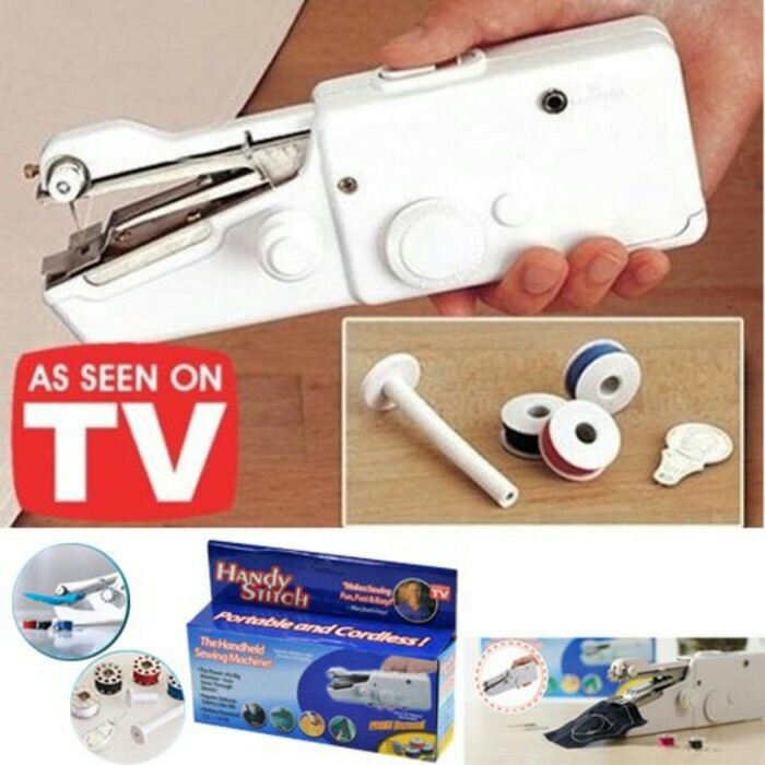 Handy Stitch Mesin Jahit Portable Mini Cordless Hand Held Clothes Sewing