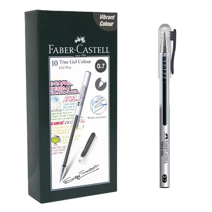 

OPEN SALE FABER-CASTELL TRUE GEL PEN -- BLACK INK 0.7 MM