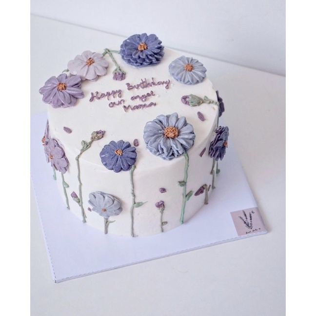 

Flower Korean Birthday Cake Kue Ulang Tahun
