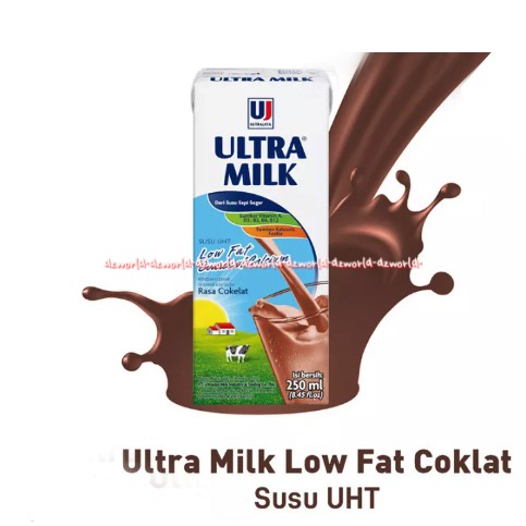 Ultra Milk Low Fat 200ml Susu Ultra UHT Low Fat High Calsium Susu Siap Minum Rendah Lemak Tinggi Kalsium Rasa Original Coklat Cokelat Chocolate