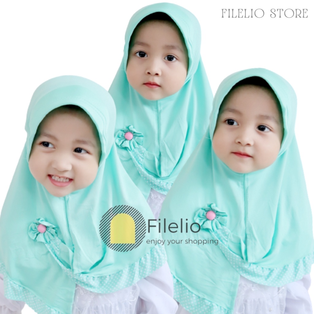 TERMURAH Kerudung Anak Perempan Livia Ped Umur 1-3 Tahun Khimar Anak Kecil Lucu Murah Premium