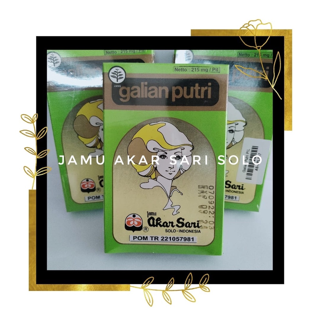 

Jamu Akar Sari - Galian Putri Pil - Untuk Galian Singset dan Untuk Kebugaran Wanita