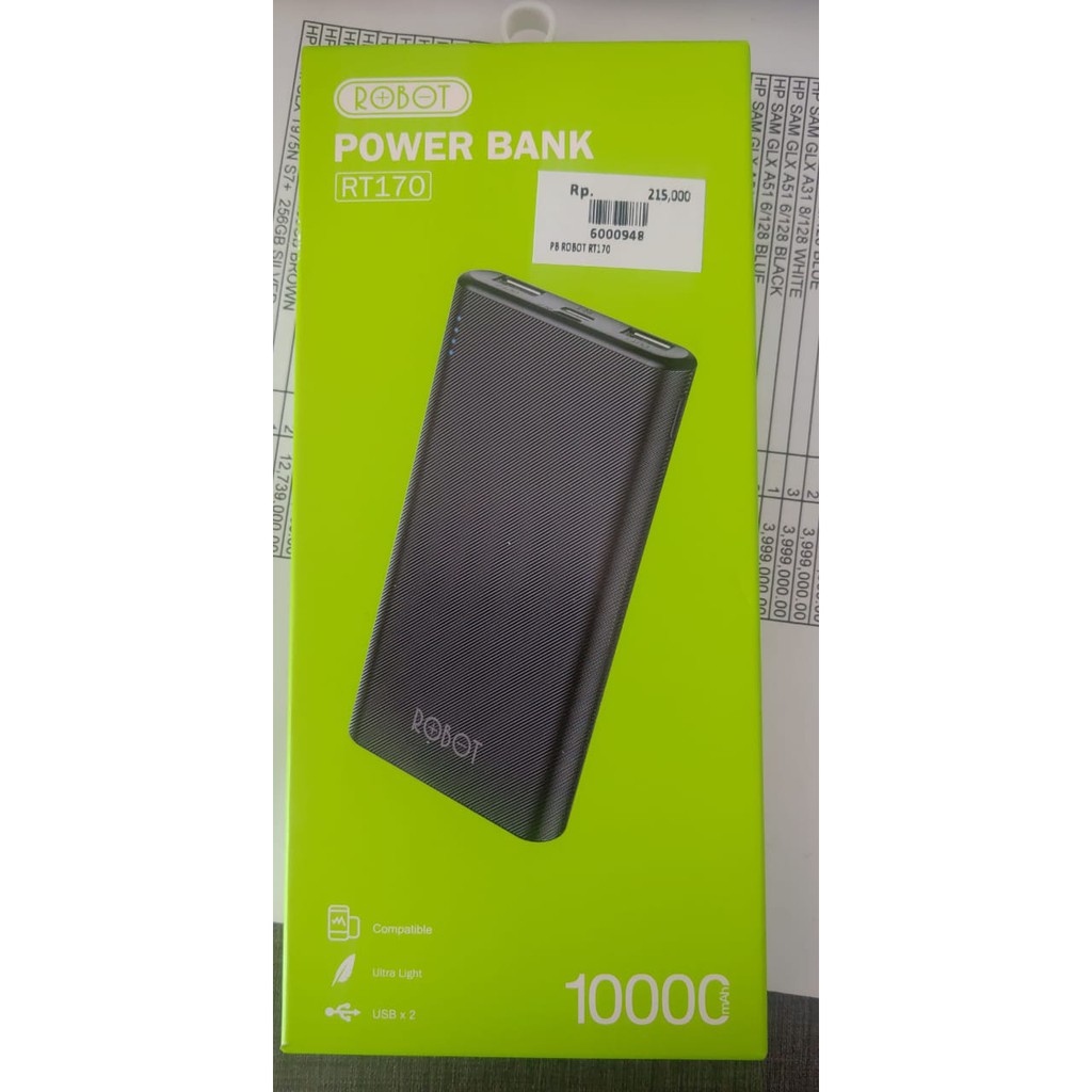 POWER BANK ROBOT RT170 10000mAh ANTI SLIP POWER BANK