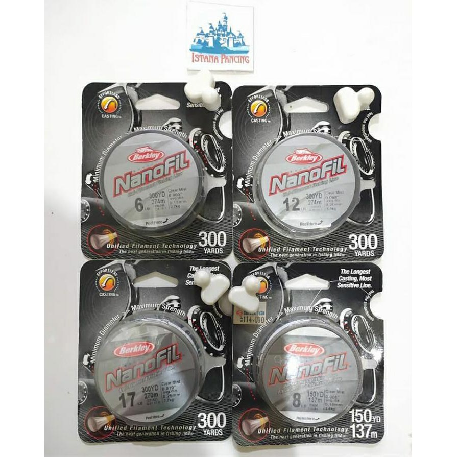 SENAR BERKLEY NANOFIL 150M, 300M Senar Pancing