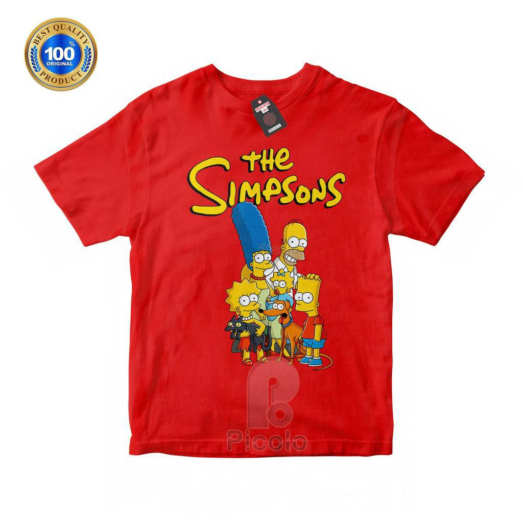 (FREE NAMA) BAJU KAOS ATASAN ANAK MOTIF KARAKTER KARTUN THE SIMPSONS UNISEX Bahan COTTUN