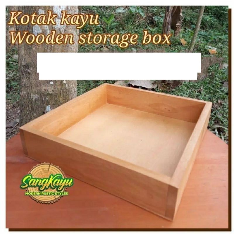 kotak kayu full Wooden Tray Nampan kayu kotak penyimpanan