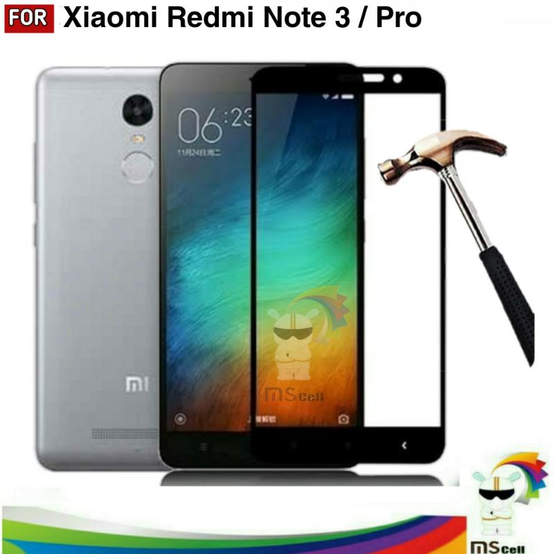 Tempered Glass Xiaomi Redmi Note 3 Pro Prime - TG, Screen Protector, Warna, Color - Full Layar