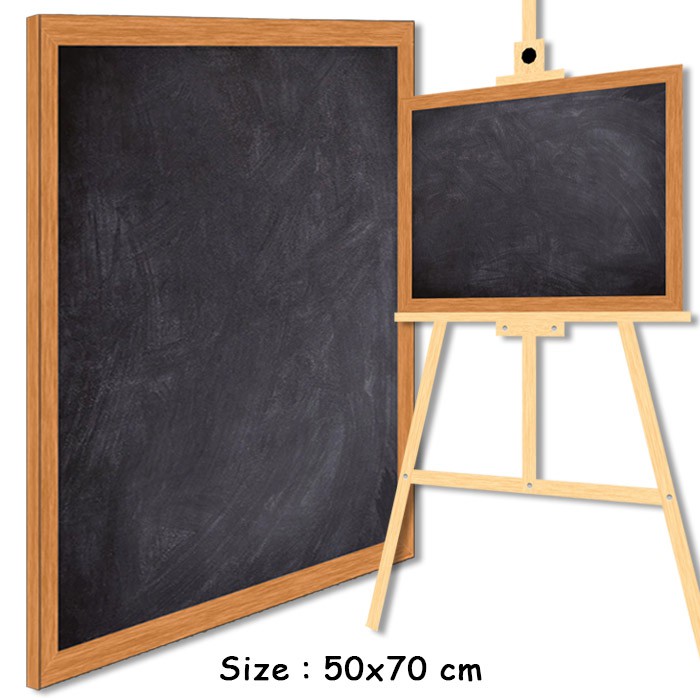 

Papan Tulis Hitam + Stand 50x70 cm Black Board + Stand 70x50 cm by Rafalio