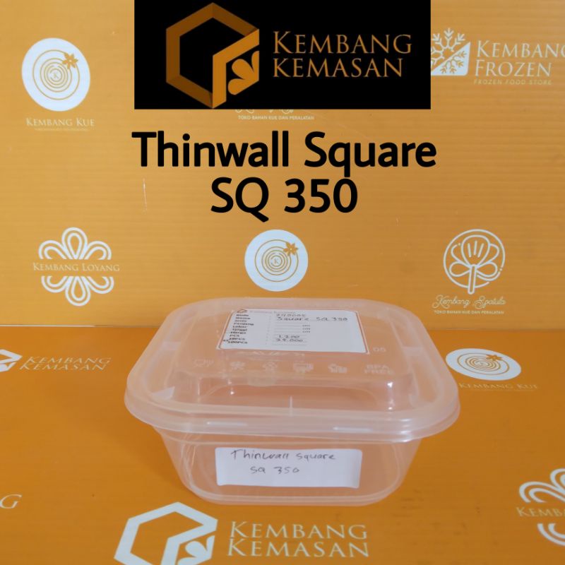 25pcs Thinwall Square 350ml
