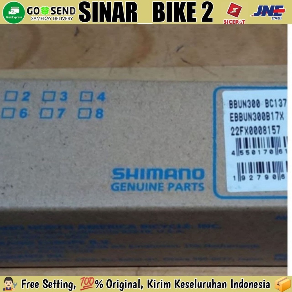 BB Bottom Bracket SHIMANO UN300 117,5 Sepeda MTB Balap 117,5 MM