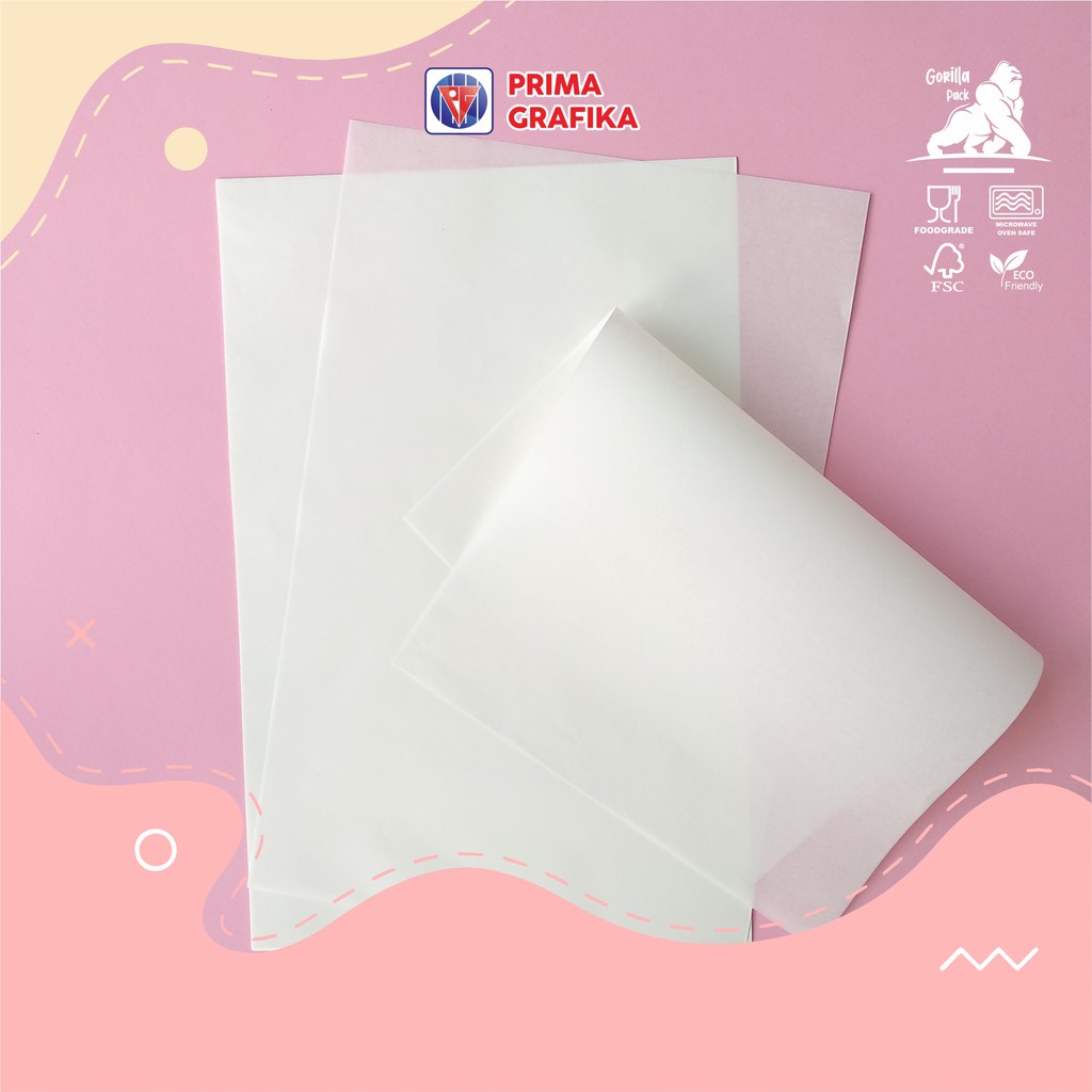 

Prima Grafika Kertas Roti Foodgrade 6,5x12 cm Greaseproof - Wrap Paper / Kertas Pembungkus