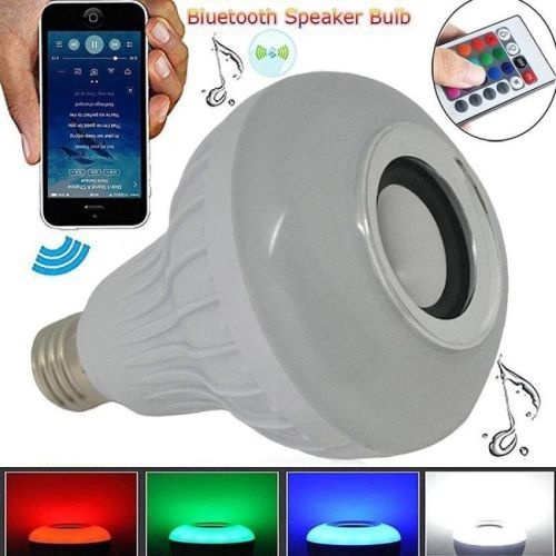 Bohlam Speaker Musik Bluetooth 2 in 1 - Lampu Speaker LED Multiwarna