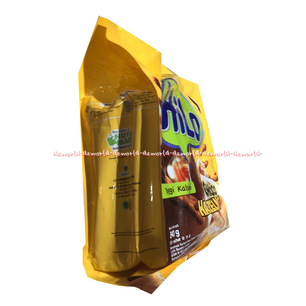 Hilo Susu Choco Hazelnut 10Sachet Susu Bubuk Rendah Lemak Hailo Coklat Kemasan Pouch