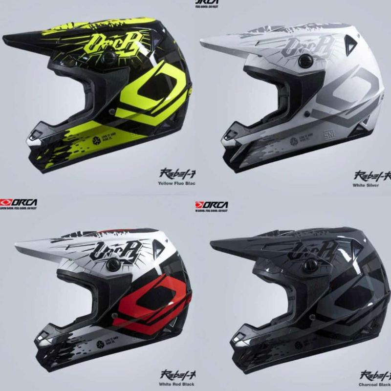 HELM ORCA MOTIF REBEL HELM MOTOR CROSS TRAIL GRASTRACK TRABAS ENDURO ADVENTURE OUTWEAR