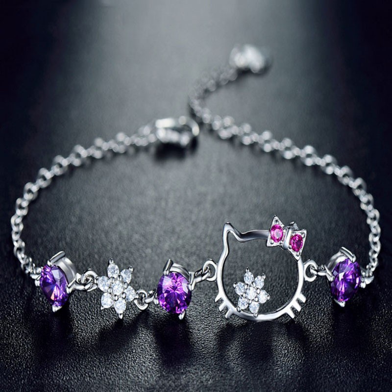Gelang Perak Asli / Bracelet S925 / Sterling Silver /Wanita Korea Unik bracelet / Charm Gelang pria & Wanita / Gelang Couple / Gelang TitaniumA6-E
