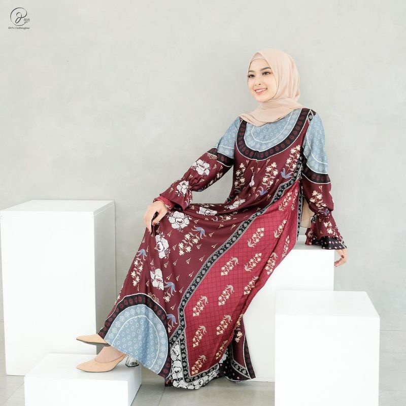 Kain Maxmara dan Pradacrepe Melati motif (harga per 0,5m)