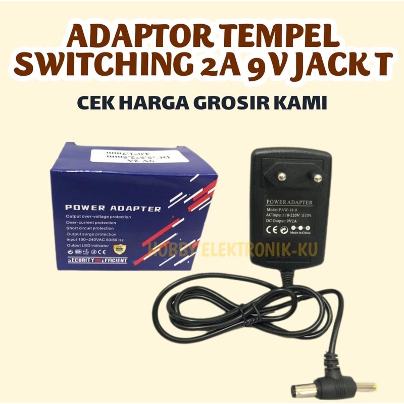 ADAPTOR TEMPEL SWITCHING 2A 9V JACK T
