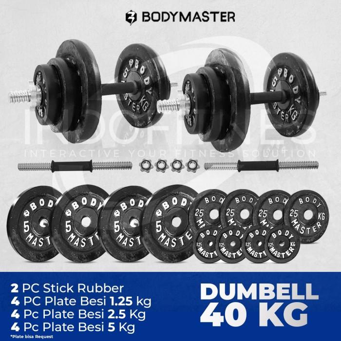 Paket Dumbell Set Besi 40 KG - Barbel Dumbel 20kg Angkat beban Best Seller