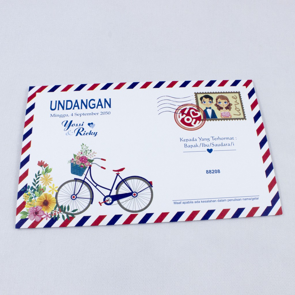 Jual Undangan Desain Erba Motif Amplop Surat Indonesia Shopee Indonesia