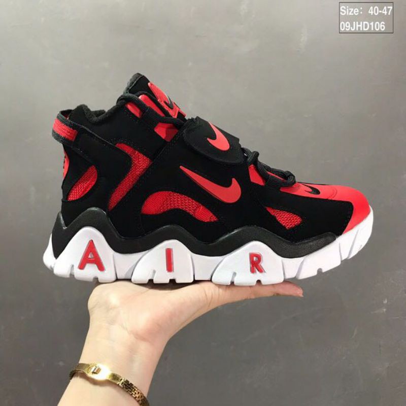 red and black nike air barrage